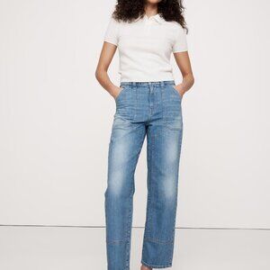 High-Rise Straight Cargo Jean